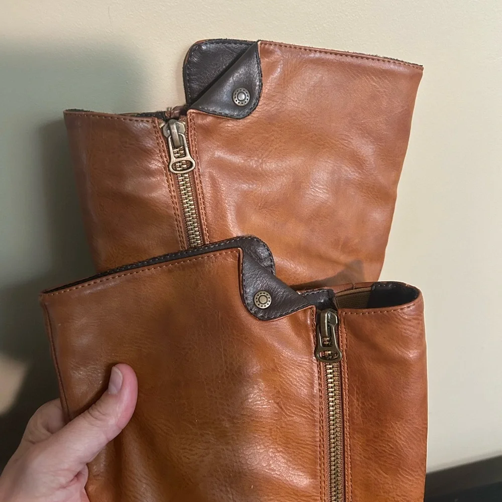 Rieker Brown Riding Boots with Sherpa Lining, Size 39 US 8.5 - Picture 7 of 11